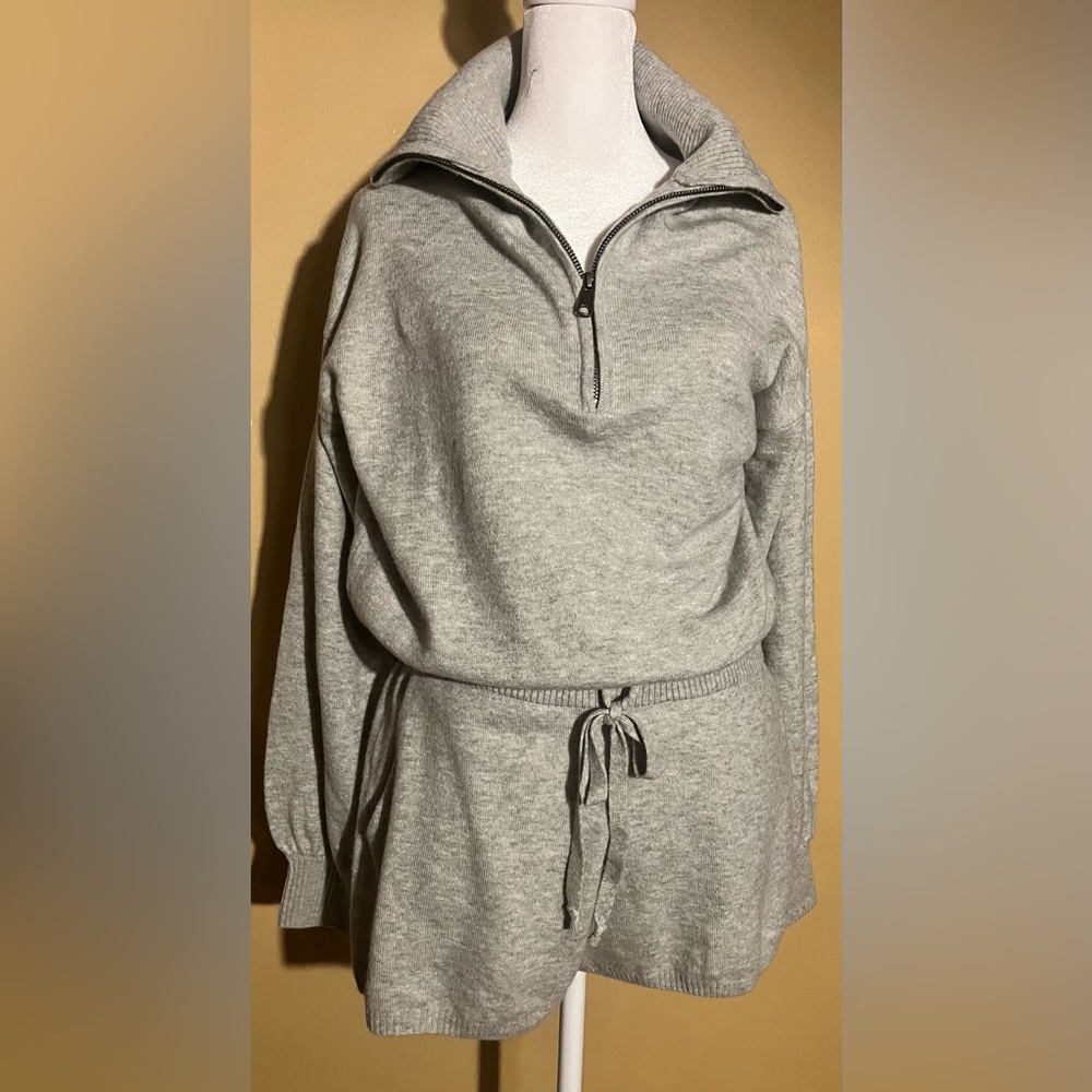 Spiritual Gangster Heather Gray Funnel Neck Romper